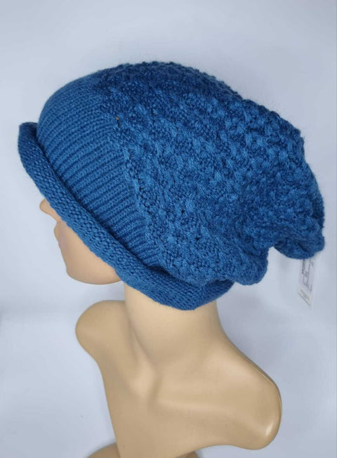Crochet Knitted Woolly Winter Over-sized Slouch Beanie Hat