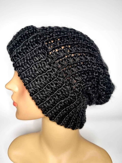 Crochet Knitted Woolly Hat