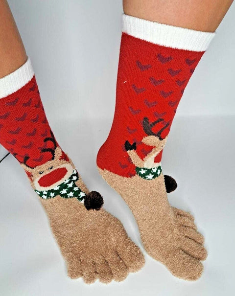 Fluffy Christmas Bed Sleep Socks
