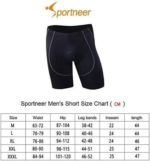 Men's 4D Gel Padded Cycling Shorts Size S