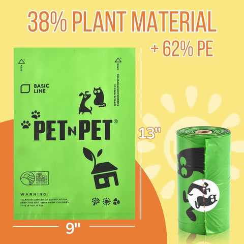 90 Pcs DOG POOP BAGS x - large Eco Biobased Poo Waste Doggy Walk Strong