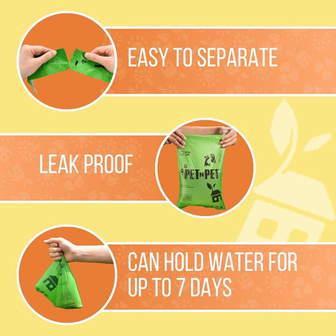 90 Pcs DOG POOP BAGS x - large Eco Biobased Poo Waste Doggy Walk Strong