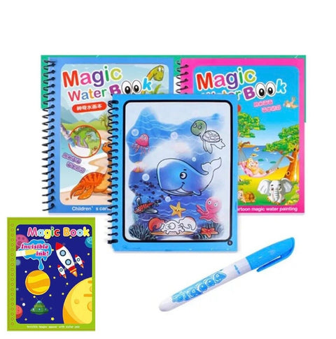 4Pcs Magic Reusable Water Colouring Book
