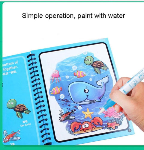4Pcs Magic Reusable Water Colouring Book