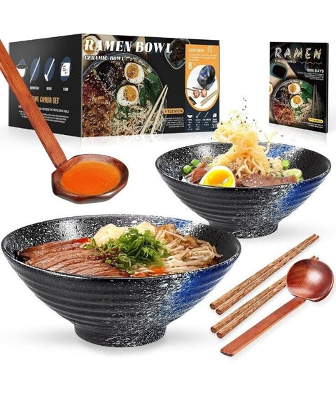 2 Set Tableware Ceramic Ramen Bowl