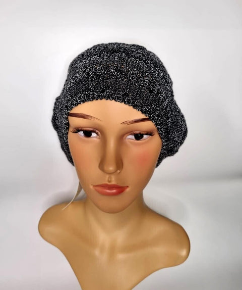 Women's Wool Crochet Knit French Beret