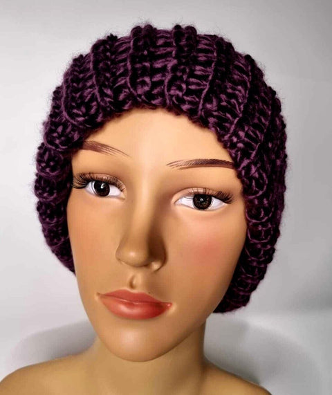 Crochet Knitted Woolly Hat
