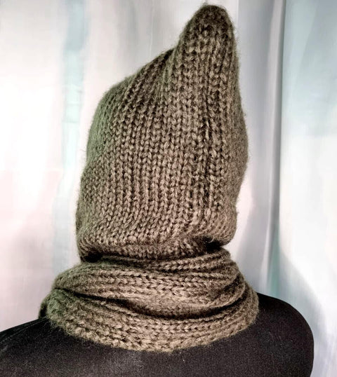 Integrated Knitted Hat Scarf