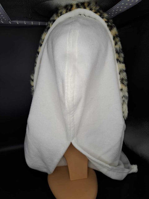 Leopard Animal Print Integrated Knitted Hat Scarf