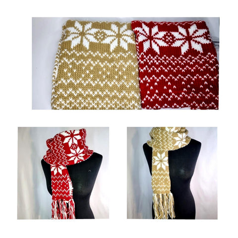 Womens Chunky Nordic style Scarf