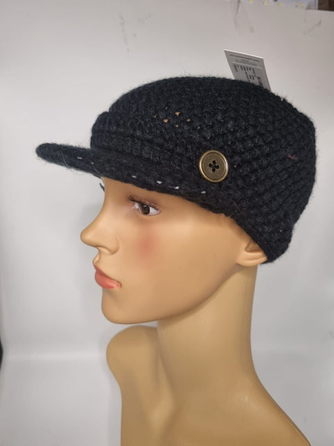 Women's Peaked Cable Fleece Warm R80 Teddy Fleece Lined Beanie