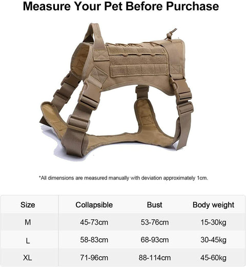 Military Tactical Dog Harness with Handle
