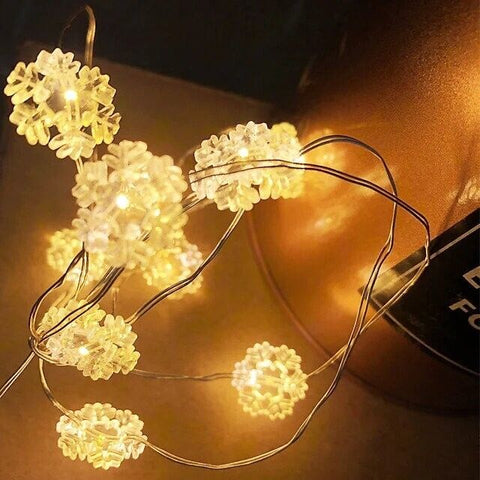 Christmas LED Snowflake String Lights