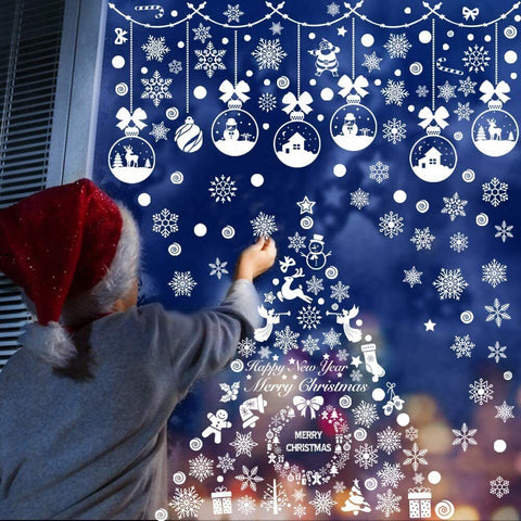 241 pcs Christmas Window Stickers