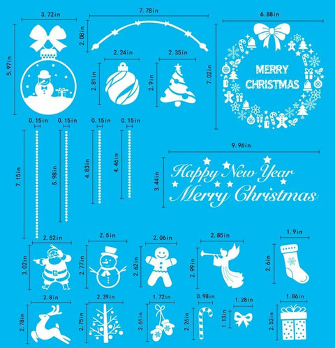 241 pcs Christmas Window Stickers