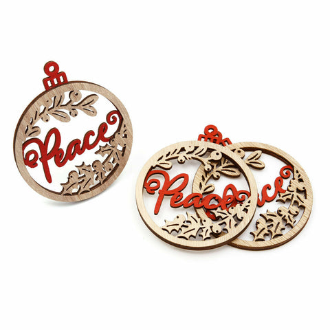 18Pcs Christmas Wooden Hanging Ornaments