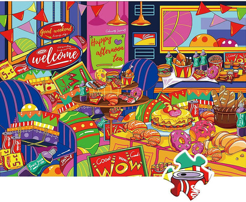 500 pcs Jigsaw Puzzle Multicolour Sport Tea Time Wall Art Puzzles