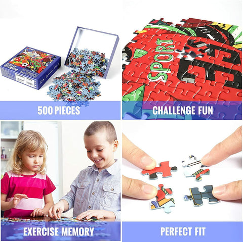500 pcs Jigsaw Puzzle Multicolour Sport Tea Time Wall Art Puzzles