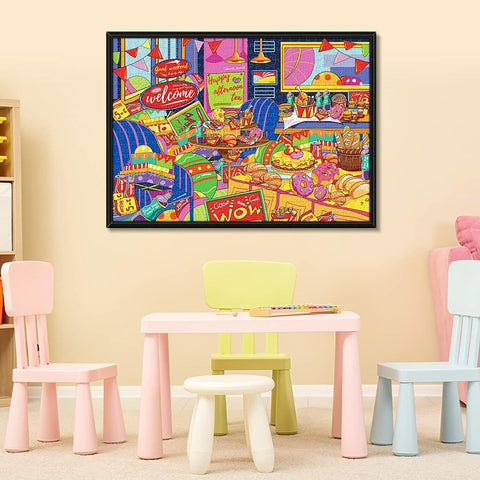 500 pcs Jigsaw Puzzle Multicolour Sport Tea Time Wall Art Puzzles