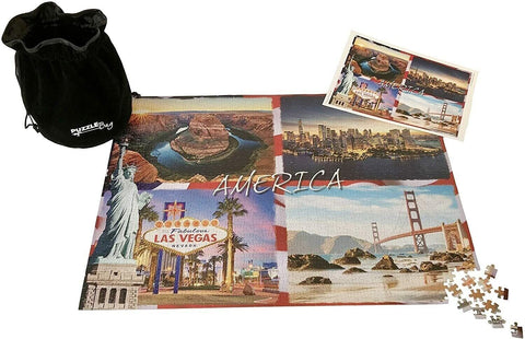 Jigsaw Bundle x4 Jumbo 1000 Piece Puzzles 68cmx49cm America