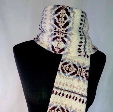 Womens Knit Nordic Style Scarf