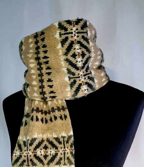 Womens Knit Nordic Style Scarf