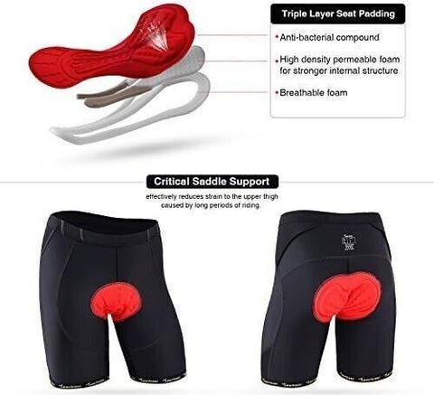 Men's 4D Gel Padded Cycling Shorts  Size S