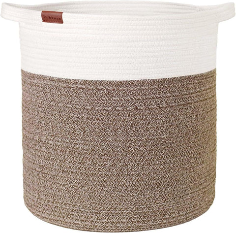 Extra Large Cotton Rope Woven Storage Basket With Handle