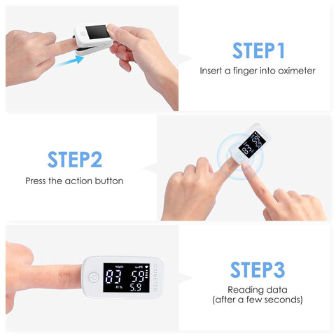 3 in 1 Fingertip Pulse Oximeter LED Display