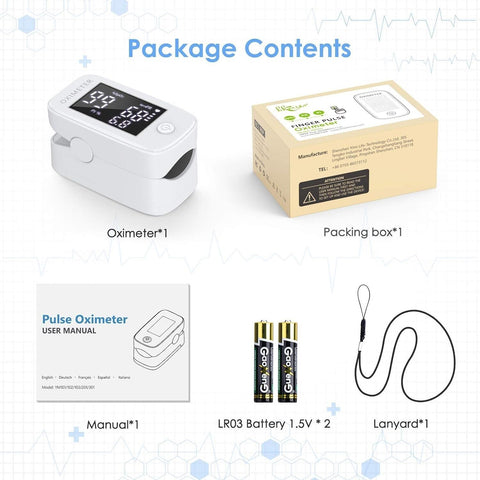 3 in 1 Fingertip Pulse Oximeter LED Display