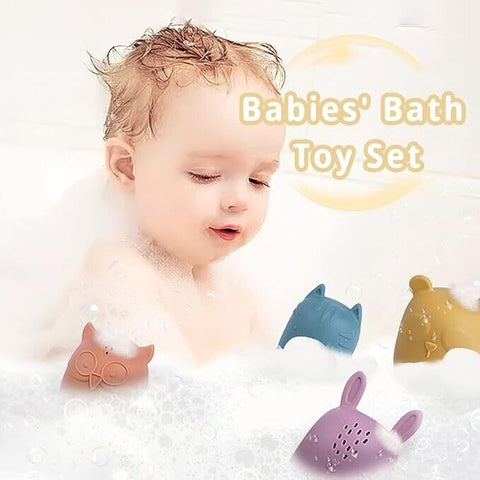 Silicone Animal Baby Bath Toys 6M+