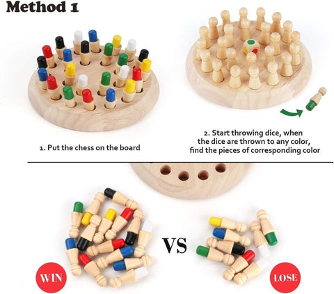 Wooden Memory Match Stick Chess Game