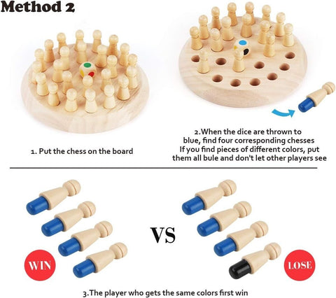 Wooden Memory Match Stick Chess Game