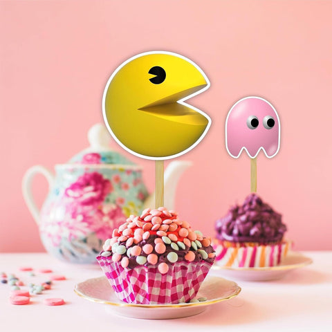 24x PAC-MAN Cupcake Toppers