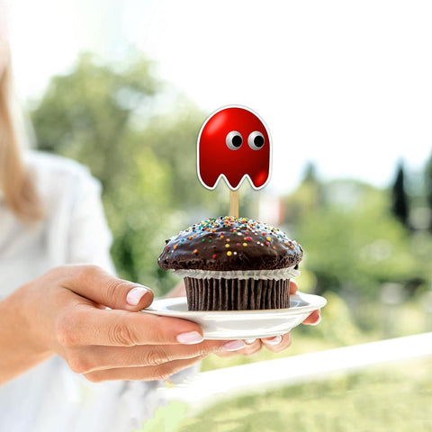 24x PAC-MAN Cupcake Toppers