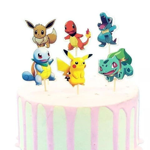 24pcs Pikachu Pokémon Cake Toppers