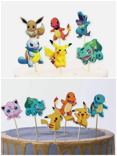 24pcs Pikachu Pokémon Cake Toppers