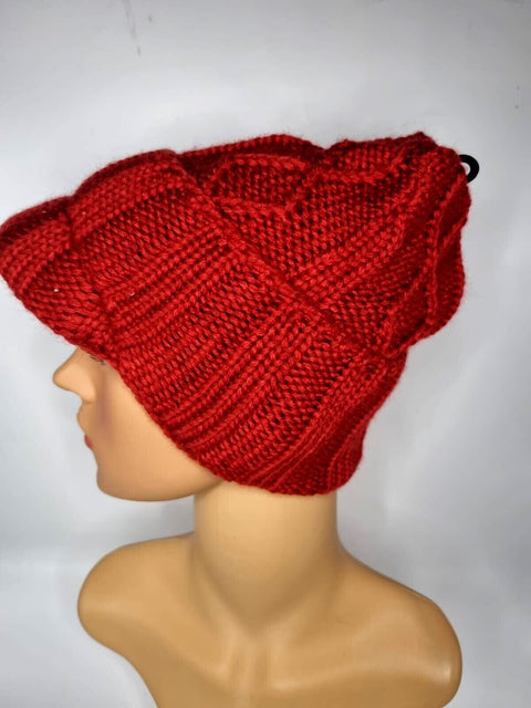 Crochet Knitted Woolly Hat