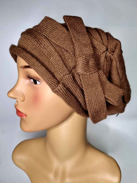 Women's Crochet Knitted Woolly Hat