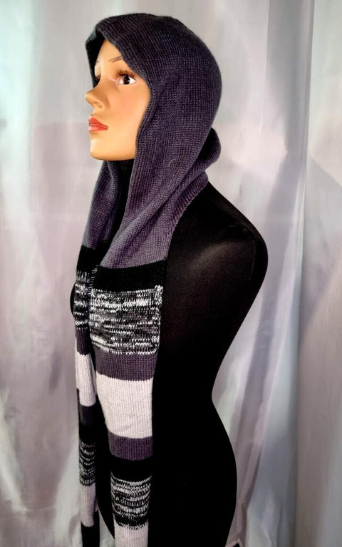 Integrated Knitted Hat Scarf