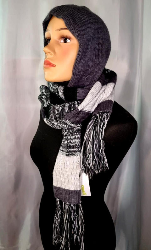 Integrated Knitted Hat Scarf