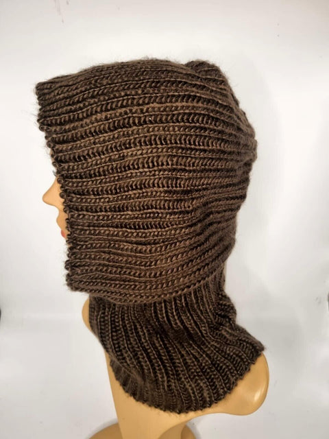 Integrated Knitted Hat Scarf