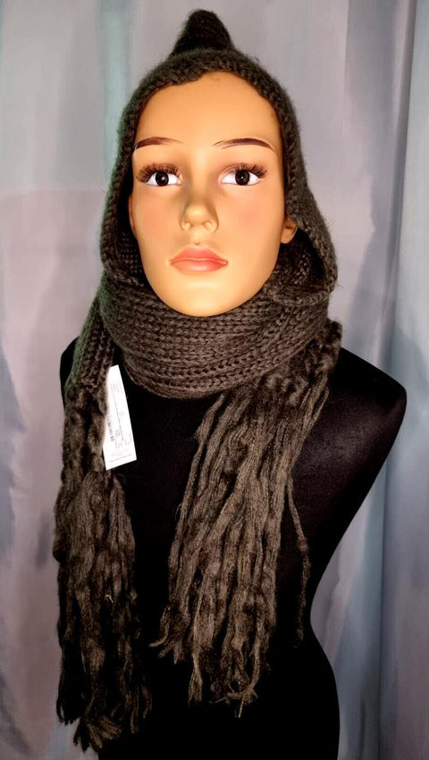 Integrated Knitted Hat Scarf