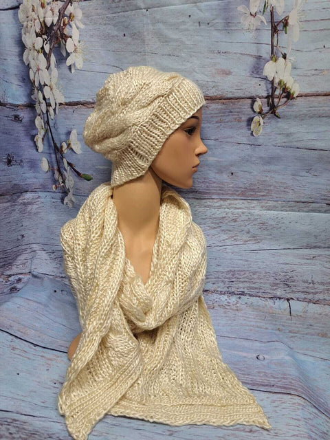 2PCS Women's Beanie Hat & Scarf