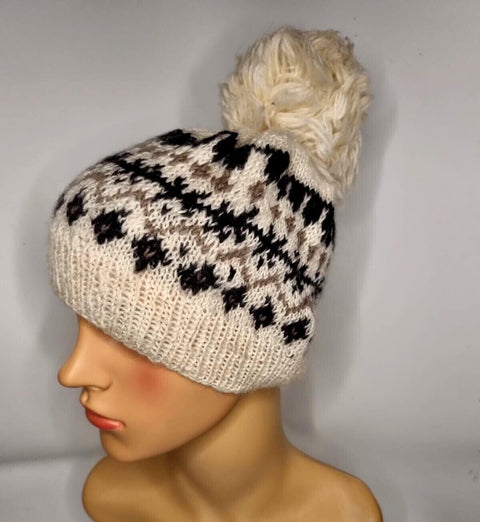 Knitted Warm Wooly Nordic Style Hat