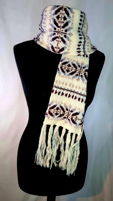 Womens Knit Nordic Style Scarf