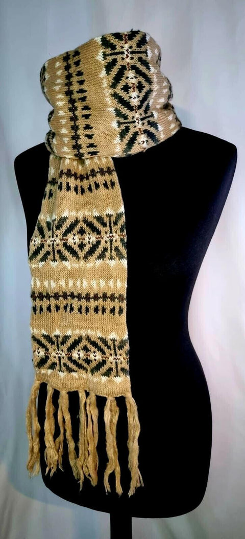 Womens Knit Nordic Style Scarf