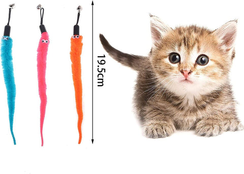 12Pcs Kitten Bell Wand Teaser