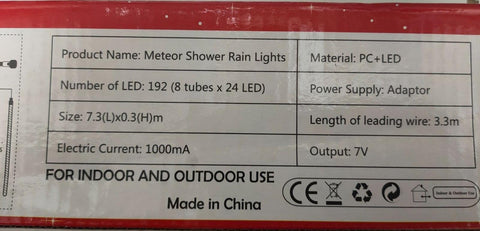 LED Meteor Shower Rain Lights