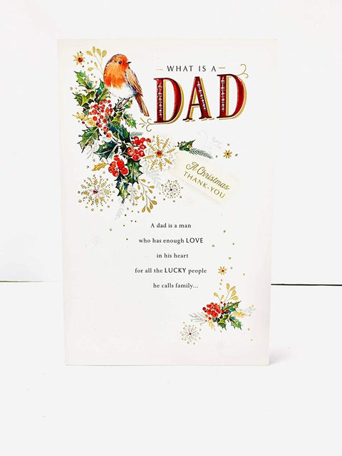 Large Dad Christmas Card What Is a Dad? Christmas Thank You Card for Dad NEW